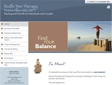 Tablet Screenshot of bodhitreetherapy.com
